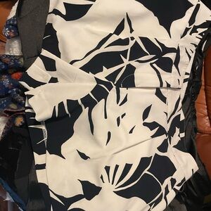 Ann Taylor Black and White Floral Dress